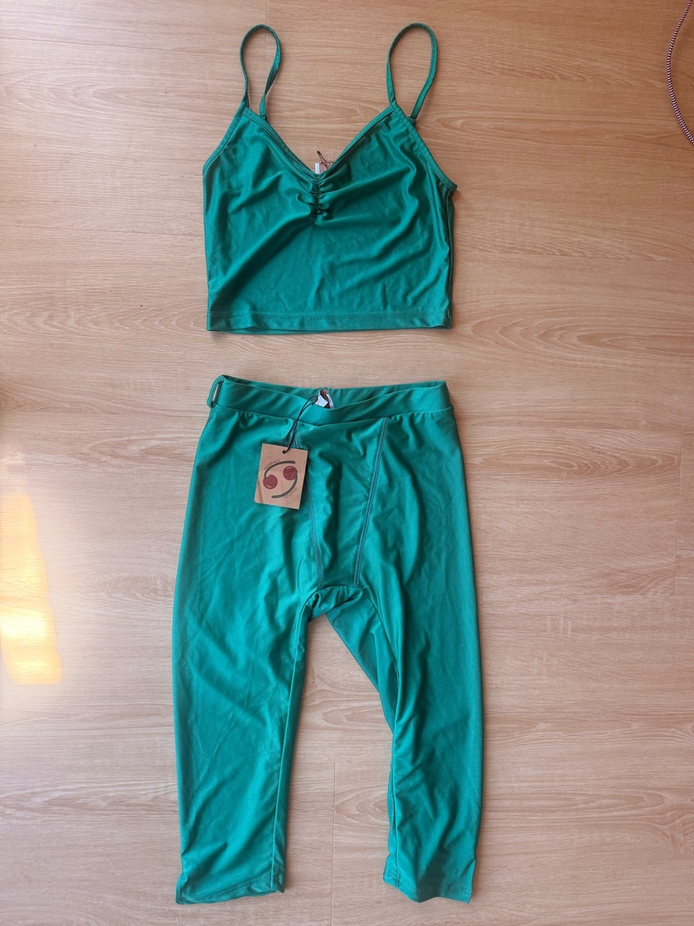 Highrack Studios Emerald Green Satin Set